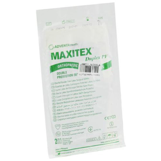 Рукавички латексні хірургічні Maxitex (Максітекс) Duplex PF стерильні розмір 7.5
